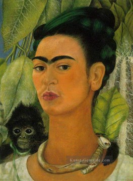 Frida Kahlo Werke - Selbstporträt mit einem Affe Frida Kahlo
